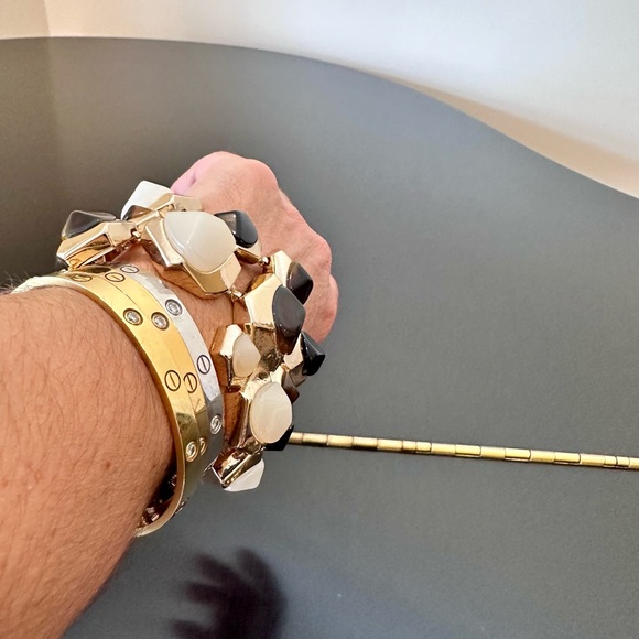 NWOT Banana Republic Rare Luxury Geo Rocks Line Statement Bracelet - Picture 11 of 17
